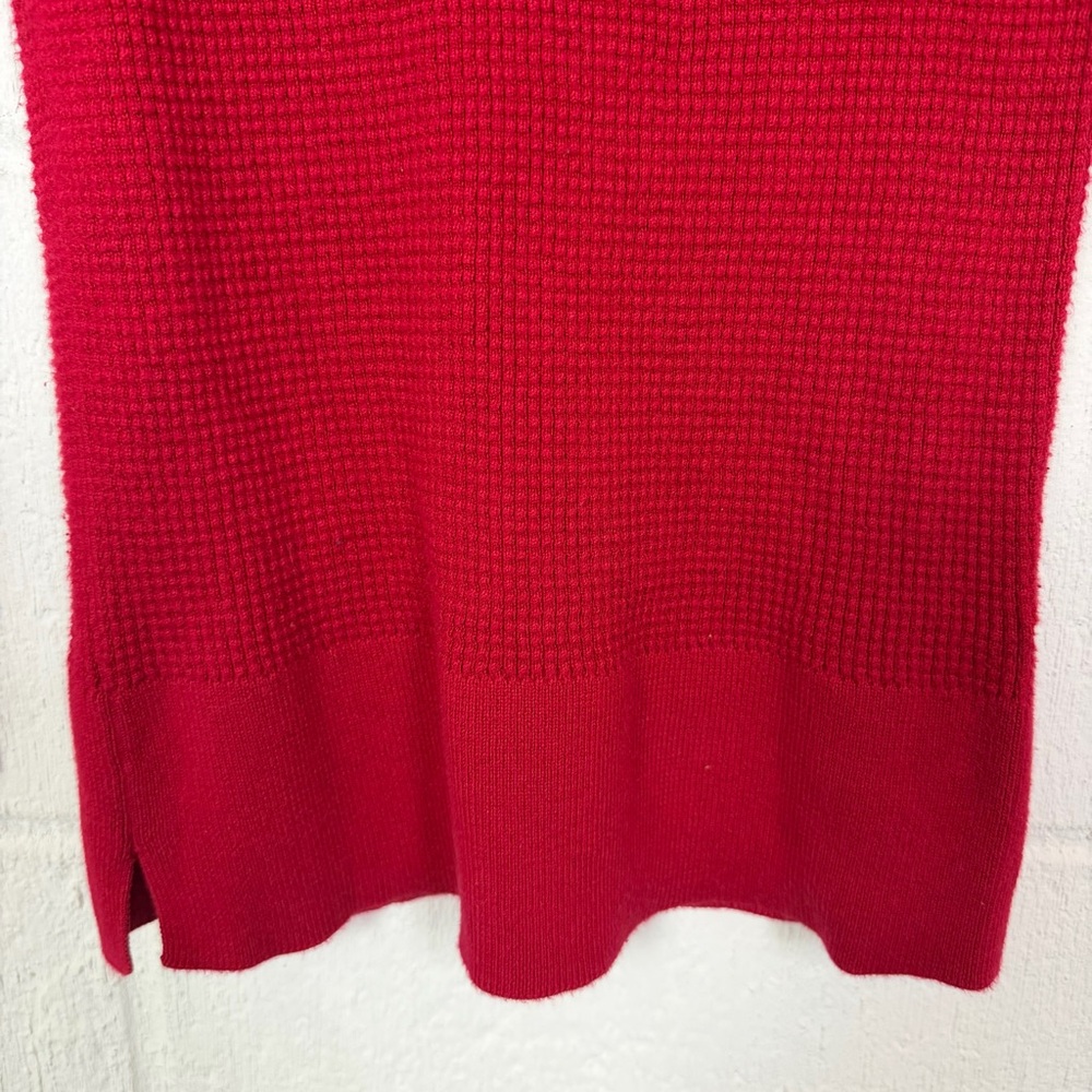 American Eagle Waffle Thermal Top Red Y2K 2010 Bella Swan Elena Gilbert M‎ - Picture 5 of 15